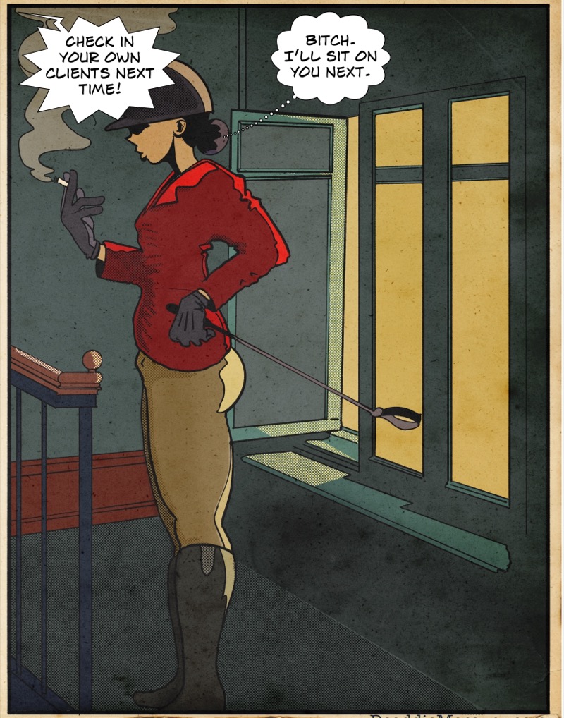 Digital illustration by Deaddie Mercury of mistress Victoria 