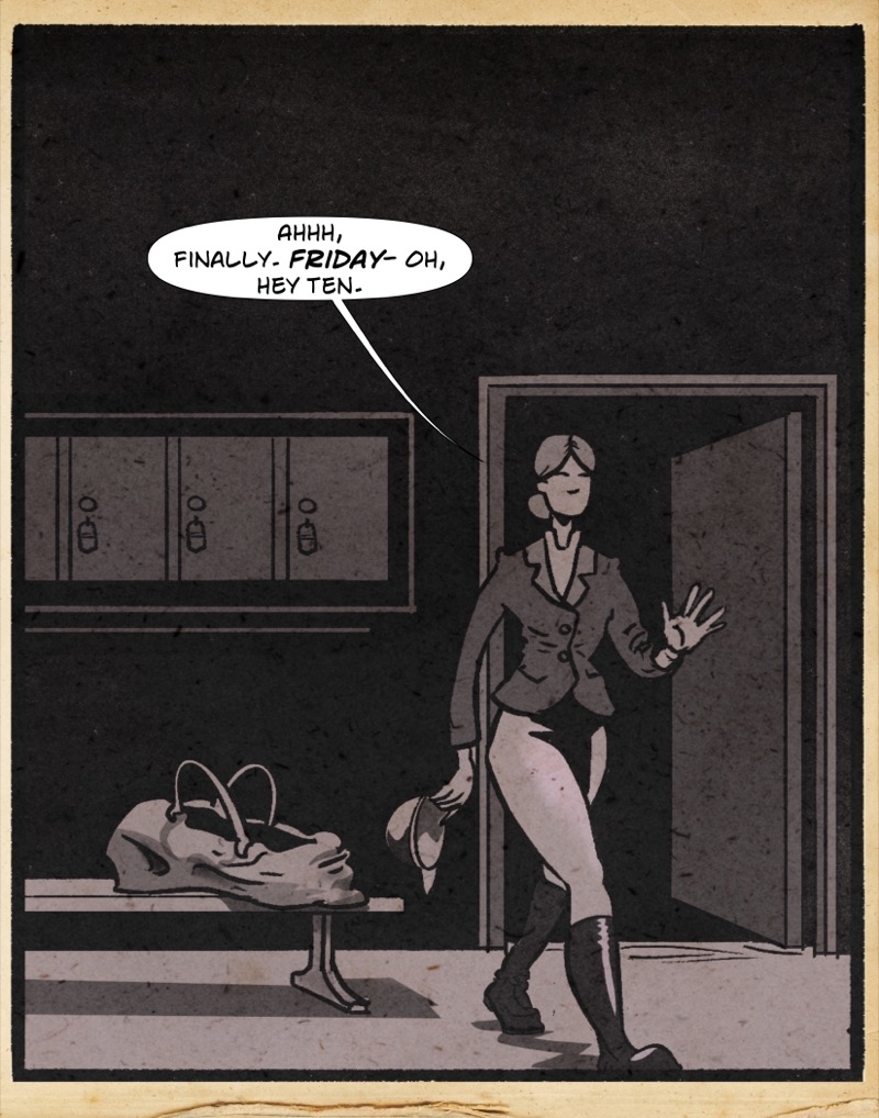 Digital illustration by Deaddie Mercury a bdsm locker room for mistresses off the clock