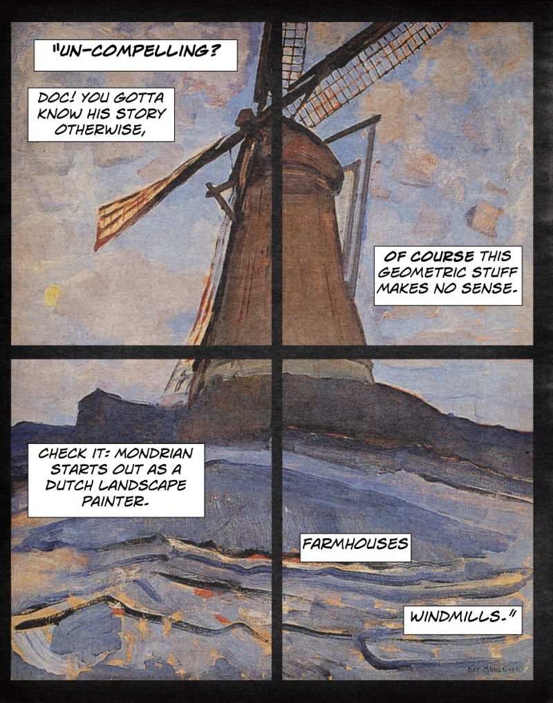 Mondrian windmill painting