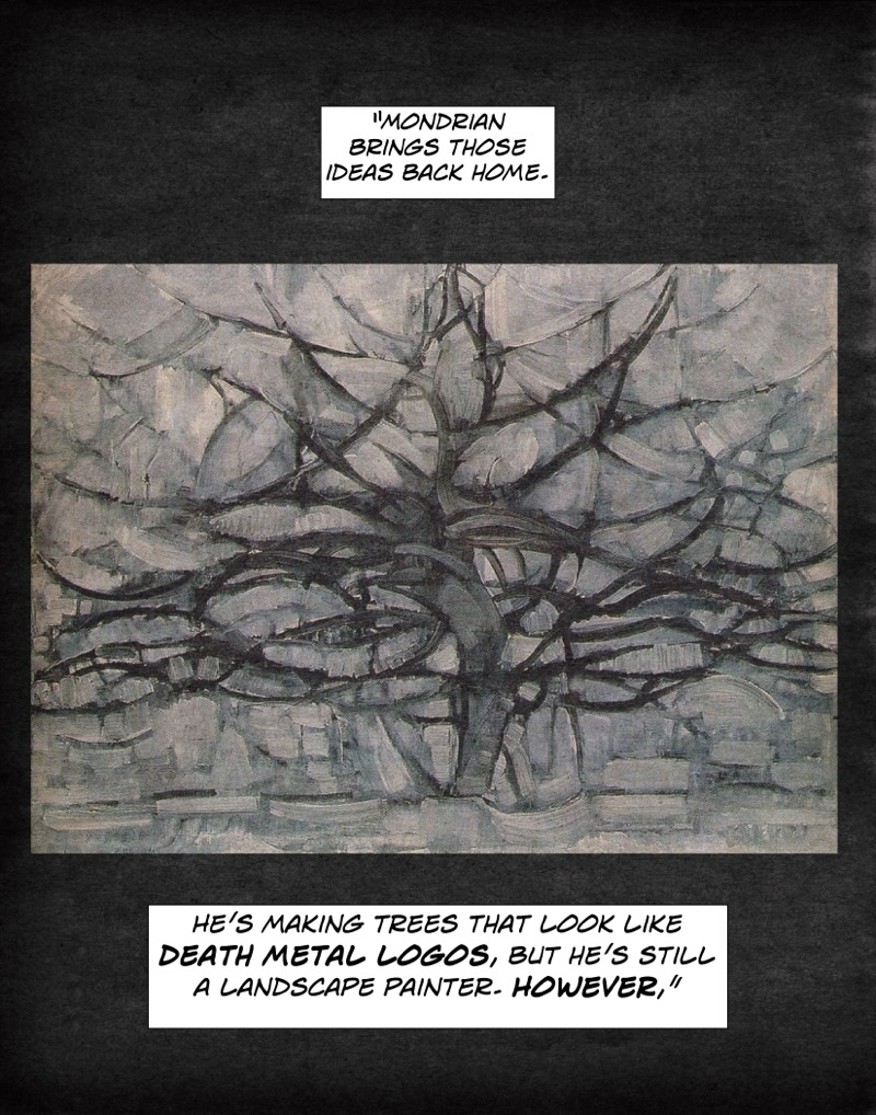 Mondrian tree painting