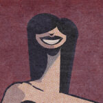 Artistic digital illustration by Deaddie Mercury of Mistress Wiki smiling at the viewer